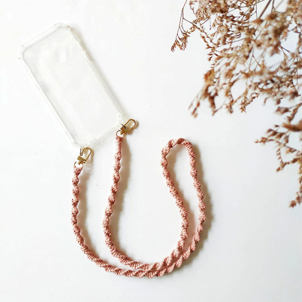 Ремінець для телефону макраме blush
