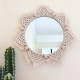 Зеркало макраме mandala small white