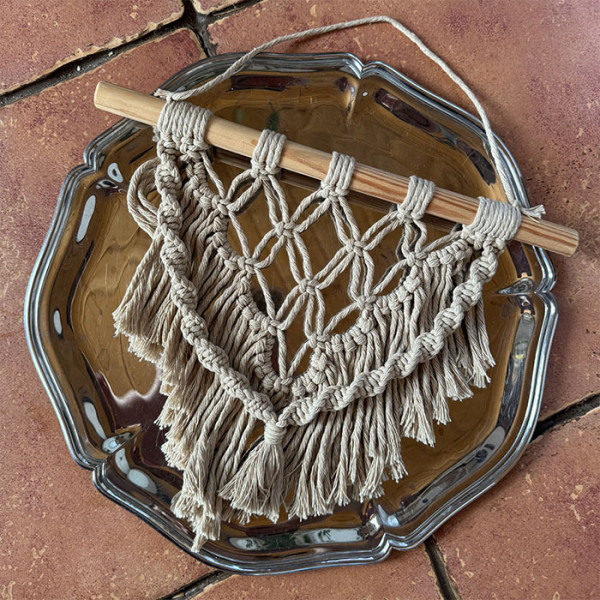 Макраме панно small sea net beige